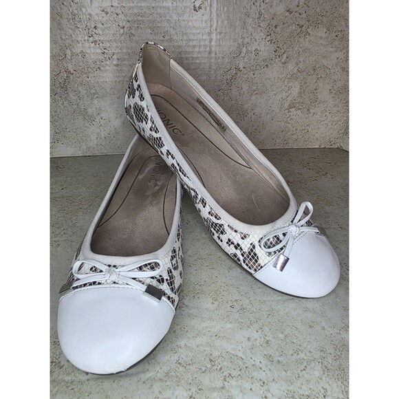 Vionic Minna Orthaheel Comfort Ballet Flats Sz 9 Leopard Snake Print Shoes - Picture 1 of 8